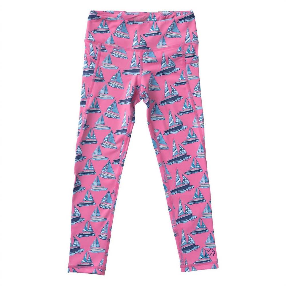 NEW PRODOH girls' cosmos sailboat legging in pink